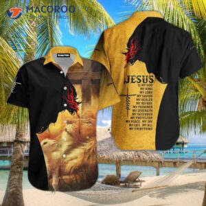 jesus easter black and yellow hawaiian shirts 0