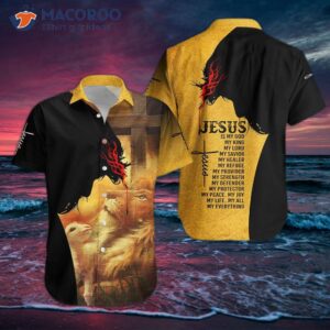 jesus easter black and yellow hawaiian shirts 1