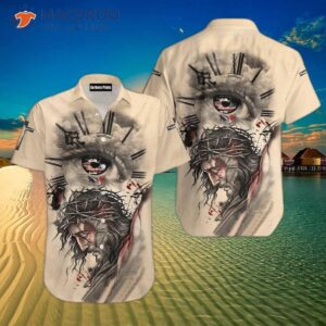 Jesus Eye Clock Hawaiian Shirts
