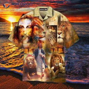 Jesus, Faith, Hope, Love, Lion, And Hawaiian Shirts