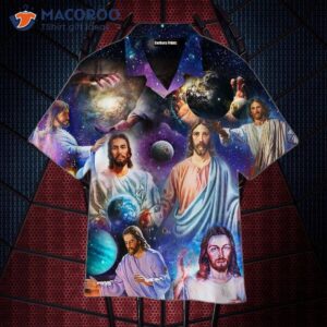 Jesus In The Colorful Universe Hawaiian Shirts