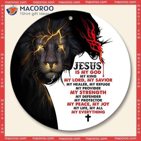 Jesus Is My God, King, Lord, And Savior – Christmas Ceramic Ornament