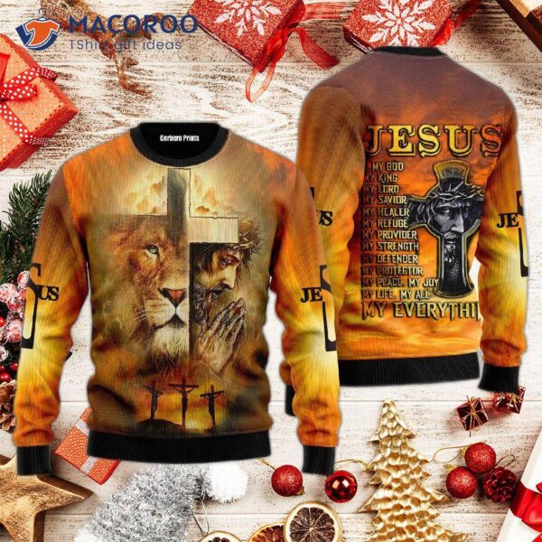 Jesus Is My God Ugly Christmas Sweater