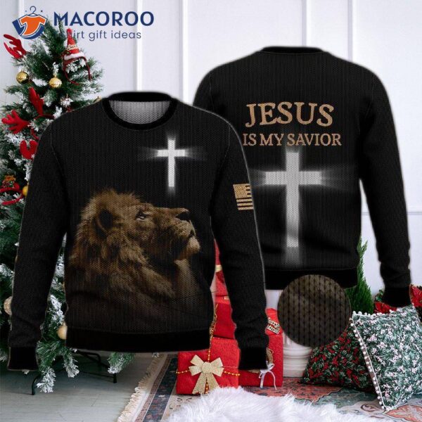 Jesus Is My Savior Ugly Christmas Sweater.