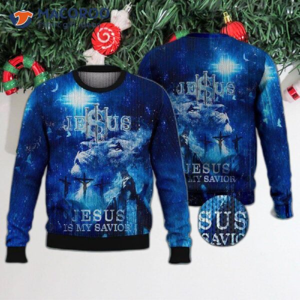 Jesus Is My Savior Ugly Christmas Sweater