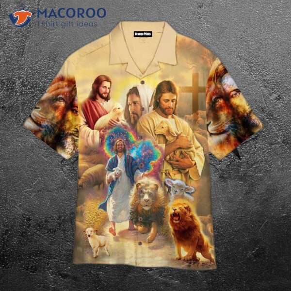 Jesus, Lion, Lamb, Galaxy, And Hawaiian Shirts