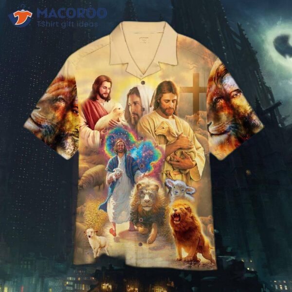 Jesus, Lion, Lamb, Galaxy, And Hawaiian Shirts