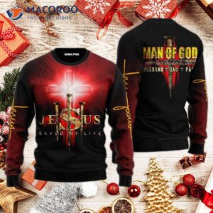 Jesus, Man Of God, Ugly Christmas Sweater