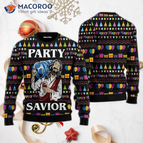 Jesus Party Ugly Christmas Sweater