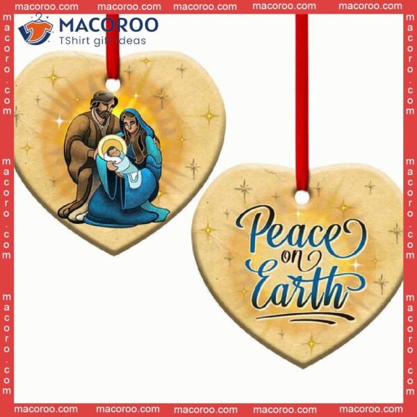 Jesus: Peace On Earth Christmas Ceramic Ornament