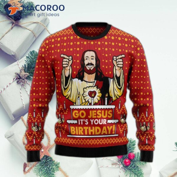 Jesus’s Birthday Ugly Christmas Sweater