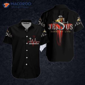 Jesus Saved My Life In Black Hawaiian Shirts