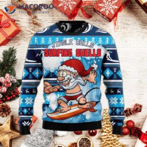 Jingle Bells Surfing In An Ugly Christmas Sweater