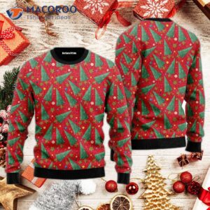 Jingle Jingle, Xmas Tree Pattern Ugly Christmas Sweater.