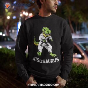 jitsusaurus funny jiu jitsu trex black belt martial art gift shirt sweatshirt