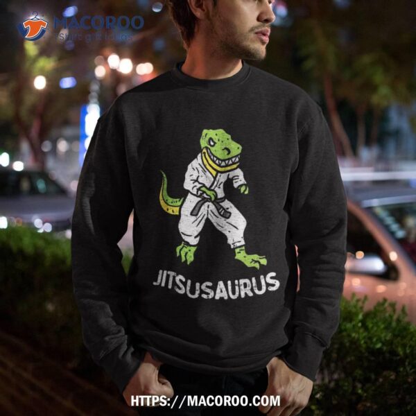 Jitsusaurus Funny Jiu Jitsu Trex Black Belt Martial Art Gift Shirt