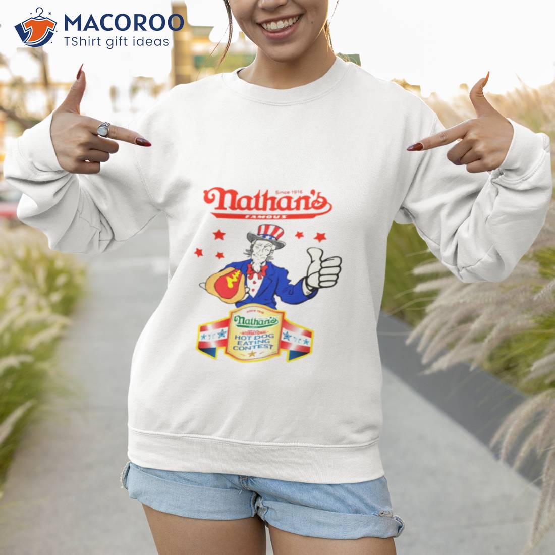 Joey Chestnut Nathans Hot Dog Shirt Joey Chestnut Nathans Hot Dog Shirt