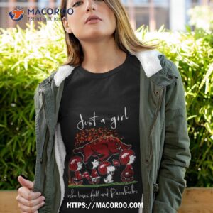just a girl who loves fall and razorbacks shirt tshirt 4