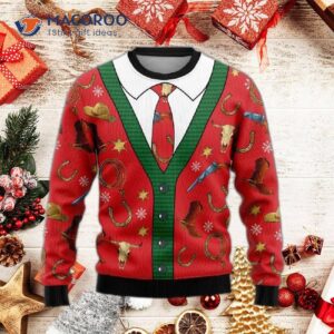 Kentucky Derby Cowboy Ugly Christmas Sweater