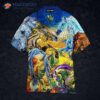 Kentucky Derby Horse Blue Hawaiian Shirts
