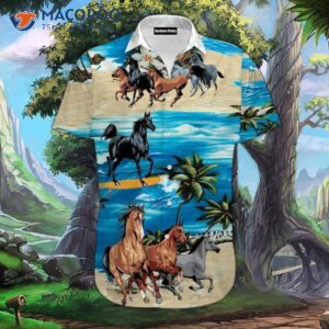 kentucky derby horse harness hawaiian style shirts 0