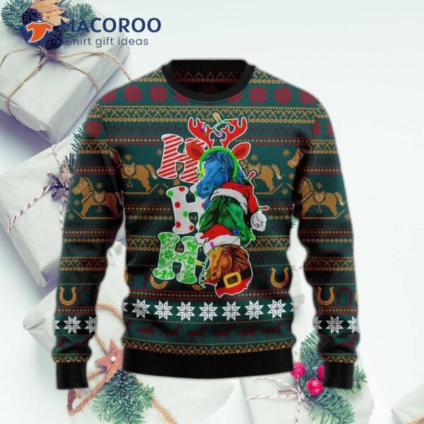 Kentucky Derby Horse Ho Ugly Christmas Sweater