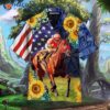 Kentucky Derby Horse Racing Sunflower Hawaiian Shirts