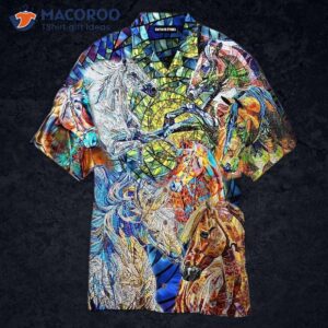 kentucky derby inspired hawaiian shirts with colorful horses 1