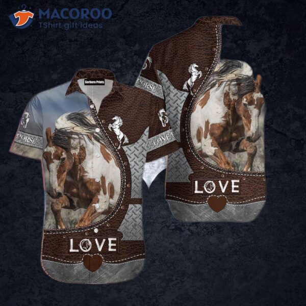 Kentucky Derby-love Horse Brown And Blue Hawaiian Shirt