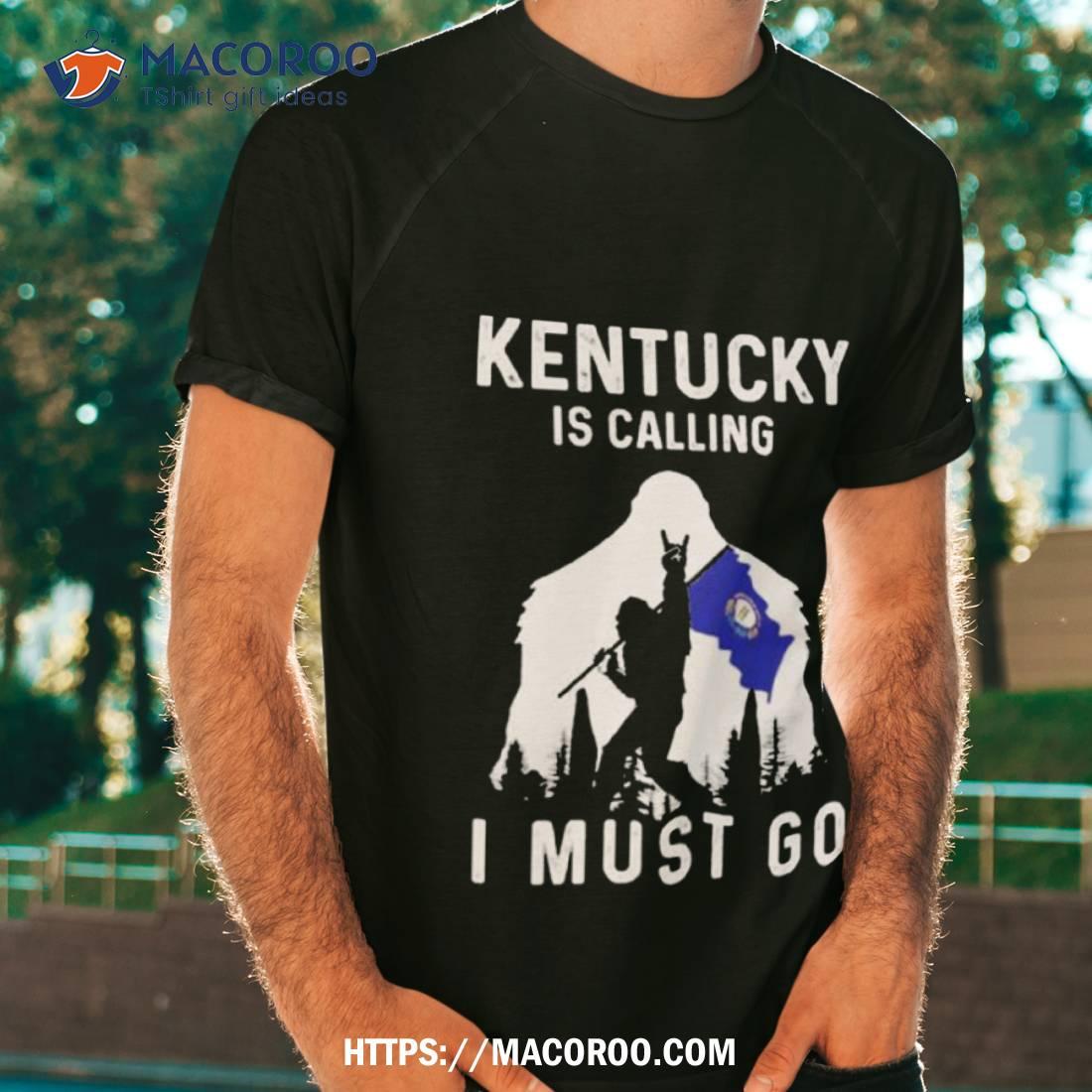 Kentucky Is Calling I Must Go Bigfoot Flag Shirt Kentucky Is Calling I Must Go Bigfoot Flag Shirt
