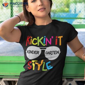 kickin it kindergarten style shirt fun kids back to school tshirt 1