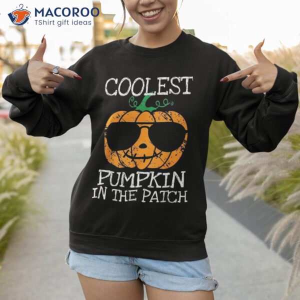 Kids Coolest Pumpkin In The Patch Halloween Boys Girls Teens Shirt