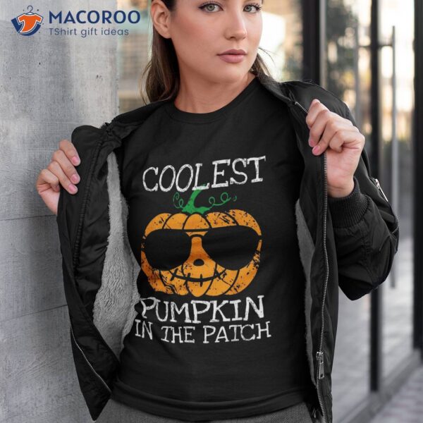 Kids Coolest Pumpkin In The Patch Halloween Boys Girls Teens Shirt