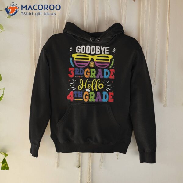 Kids Goodbye 3rd Grade Hello 4th Shirt Back To School