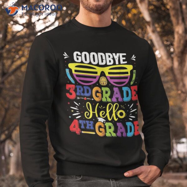 Kids Goodbye 3rd Grade Hello 4th Shirt Back To School