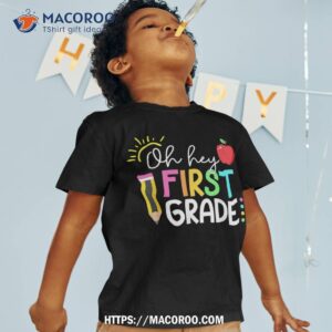 Kids Hello First Grade Team 1st Grade Back To School Teacher Shirt