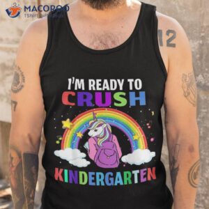 kids i m ready to crush kindergarten unicorn back school shirt tank top