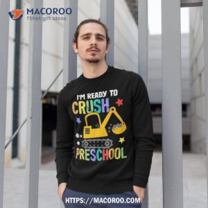 kids i m ready to crush preschool construction vehicle boys shirt sweatshirt 1