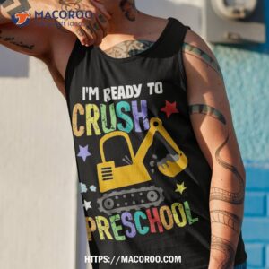 kids i m ready to crush preschool construction vehicle boys shirt tank top 1