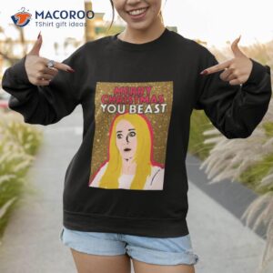 kim richards merry christmas you beast real housewives of beverly hills shirt sweatshirt 1