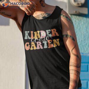 kindergarten crew retro groovy back to school kinder teacher shirt tank top 1