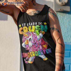 kindergarten dabbing unicorn back to school girls gift shirt tank top 1