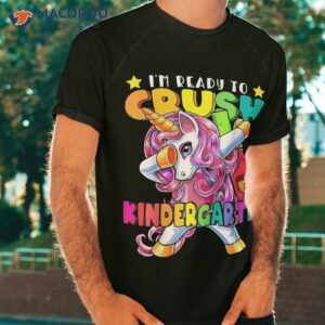 Kindergarten Dabbing Unicorn Back To School Girls Gift Shirt