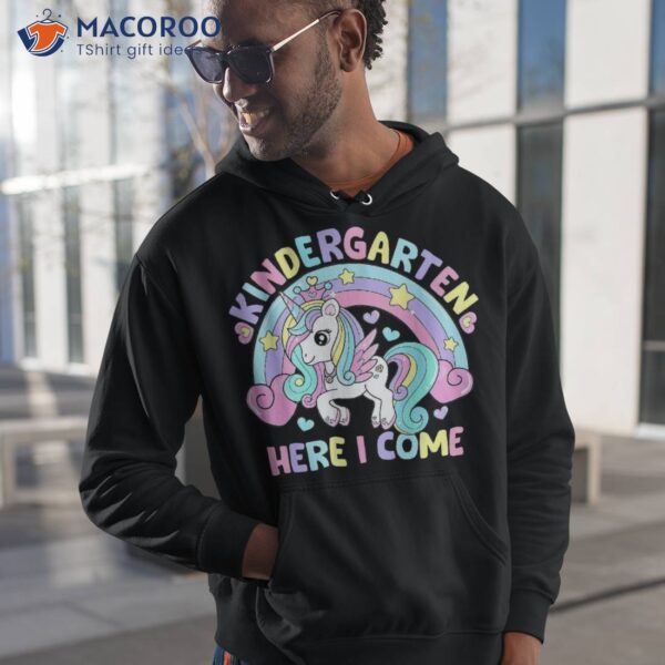 Kindergarten Here I Come Funny Unicorn Girls Back To School Shirt