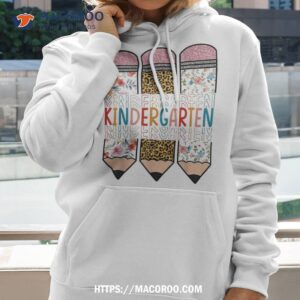 kindergarten leopard pencil retro teachers back to school shirt hoodie