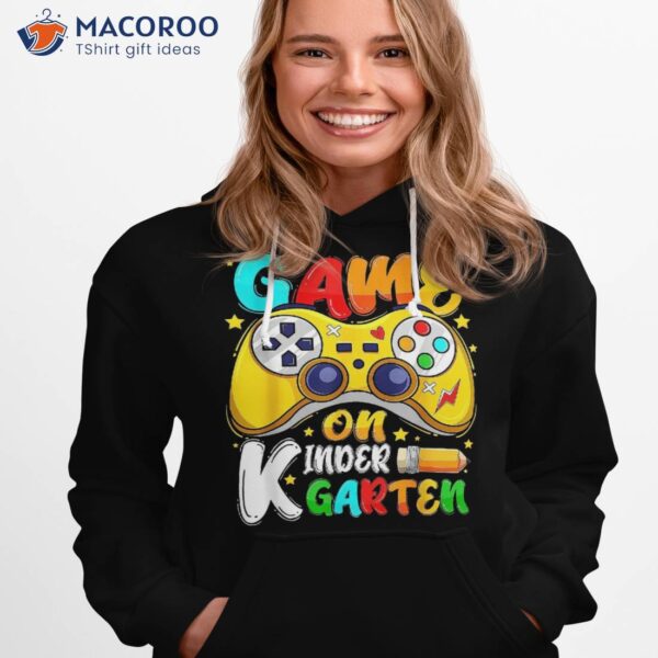 Kindergarten Level Unlocked Game On Back To School Boys Kids Shirt