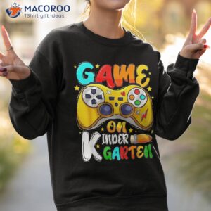 kindergarten level unlocked game on back to school boys kids shirt sweatshirt 2