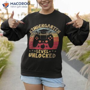 kindergarten level unlocked video gamer back to school boys shirt sweatshirt 1