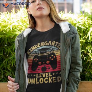 kindergarten level unlocked video gamer back to school boys shirt tshirt 4