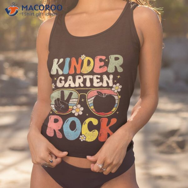 Kindergarten Rock Groovy First Day Teacher Back To School Shirt